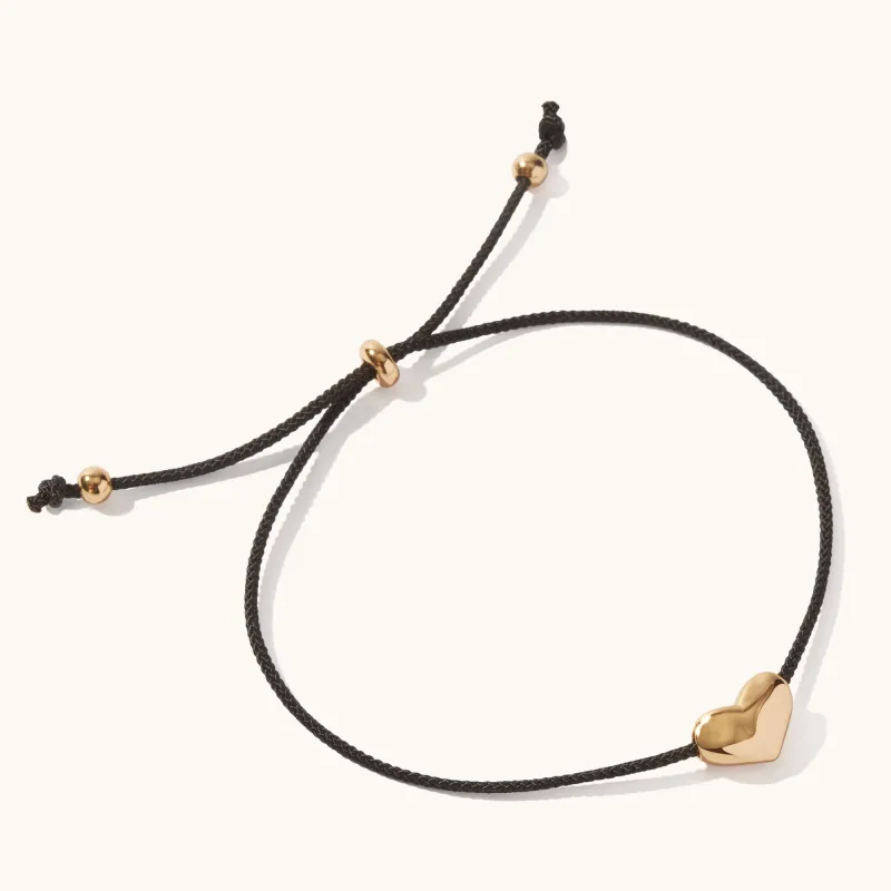 Heart Cord Bracelet Gold sold by Muru