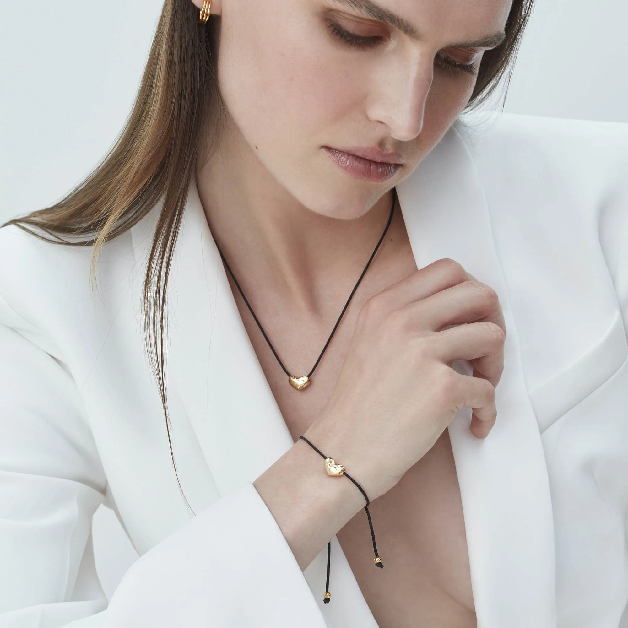 Heart Cord Bracelet Gold sold by Muru product image thumbnail 5