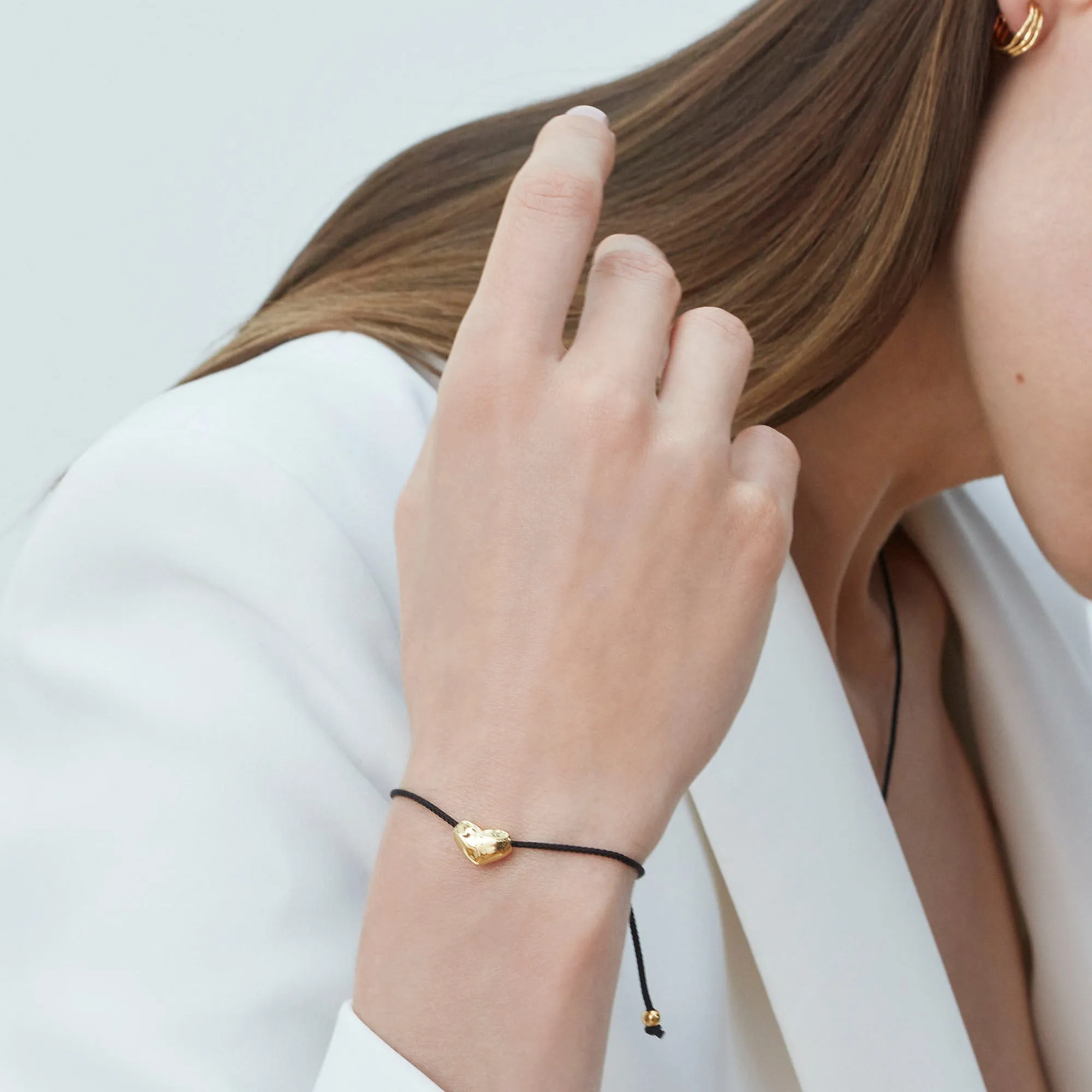 Heart Cord Bracelet Gold sold by Muru product image thumbnail 4