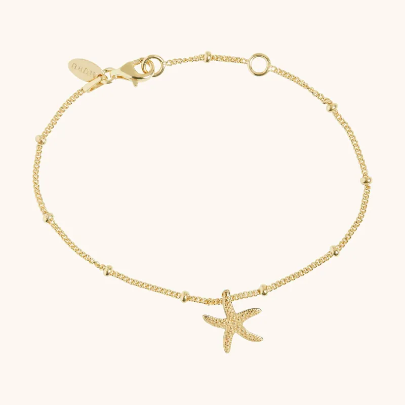 Starfish Bead Bracelet Gold sold by Muru