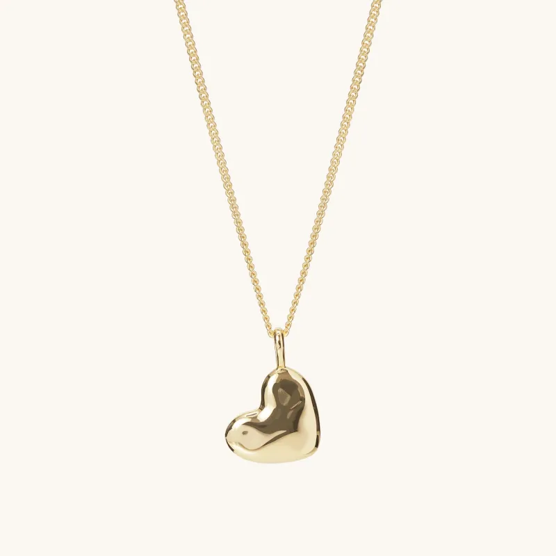 Organic Heart Necklace Gold sold by Muru