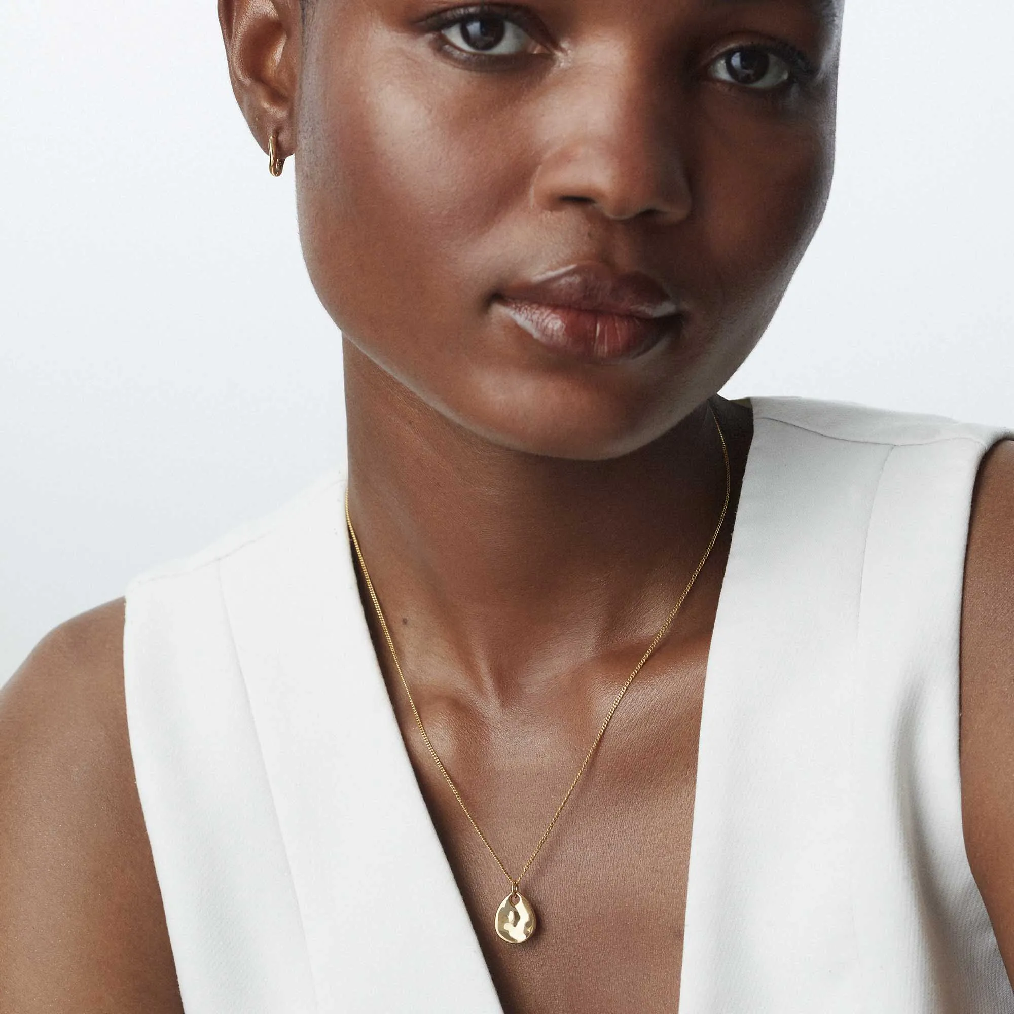 Ripple Tear Drop Necklace Silver sold by Muru product image thumbnail 2