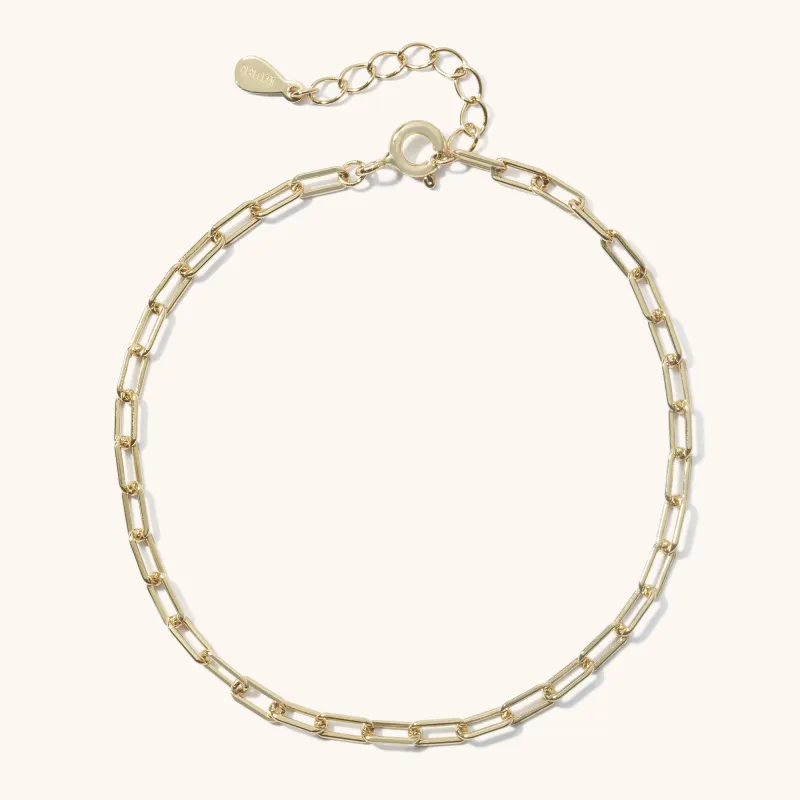 Mini Paperclip Bracelet Gold sold by Muru