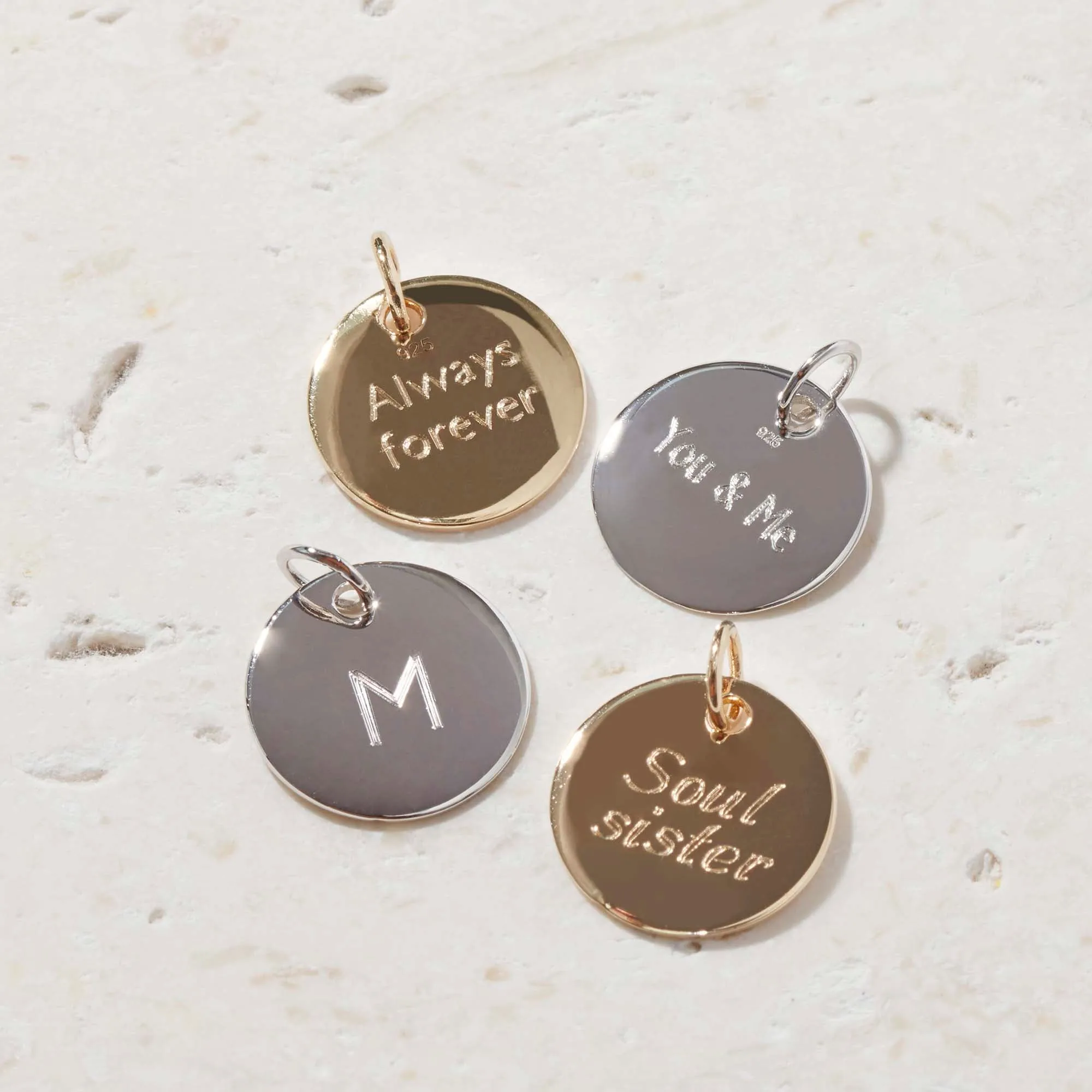 Engraveable Round Necklace Silver sold by Muru product image thumbnail 2