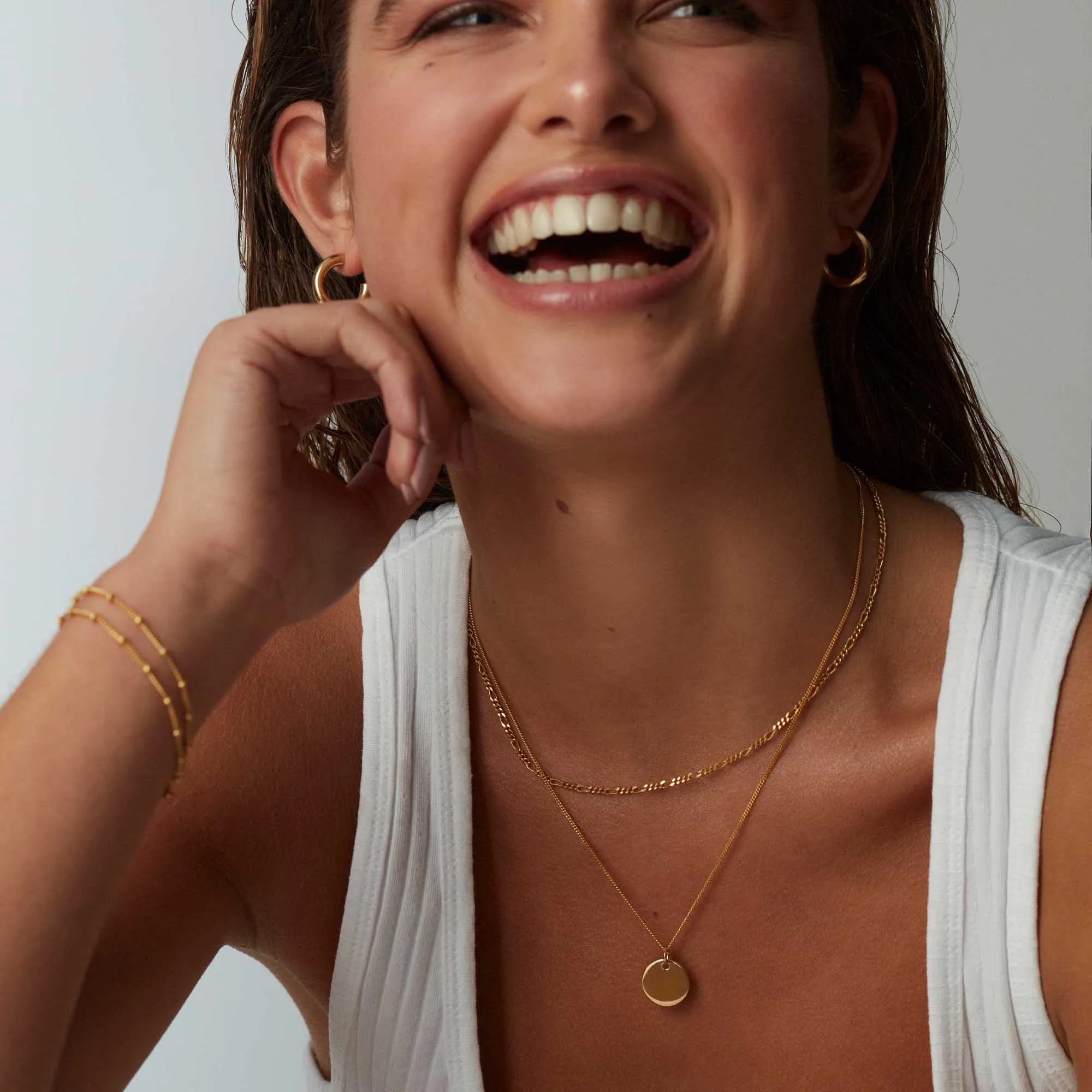 Engraveable Round Necklace Silver sold by Muru product image thumbnail 4