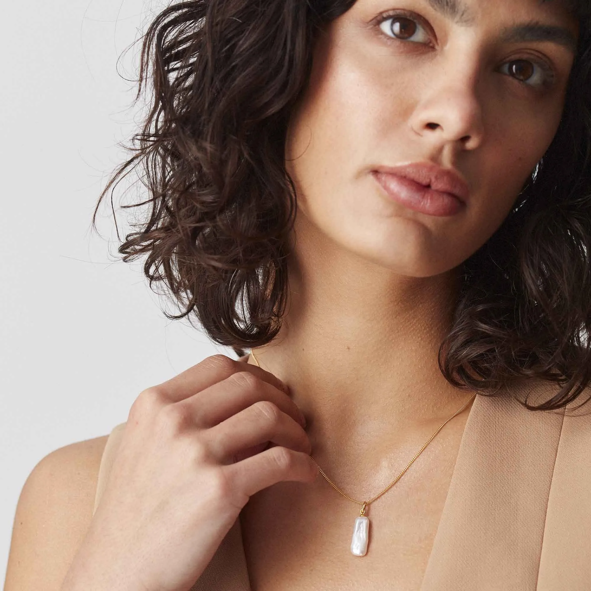 Long Pearl Pendant Silver sold by Muru product image thumbnail 2