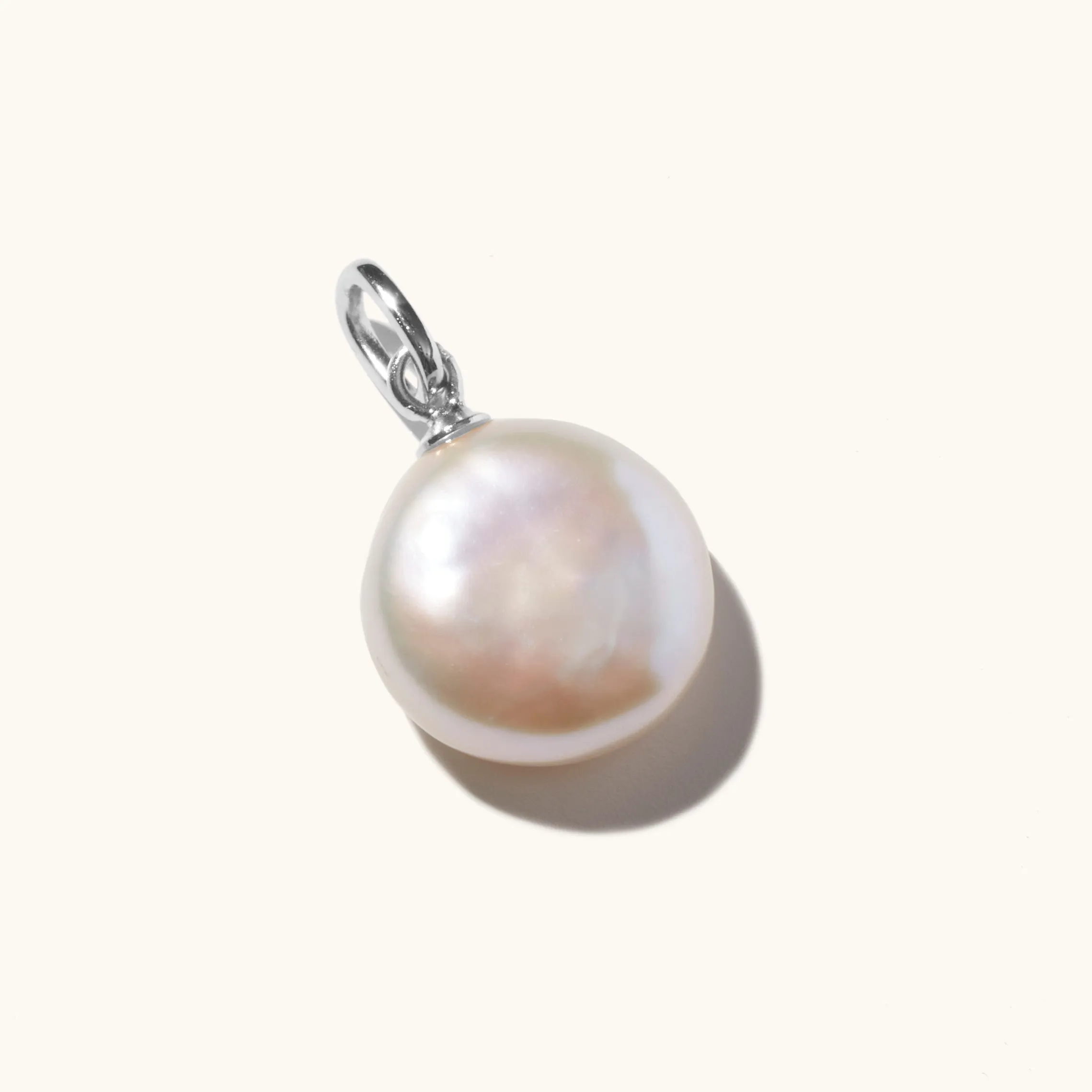 Round Pearl Pendant Silver sold by Muru