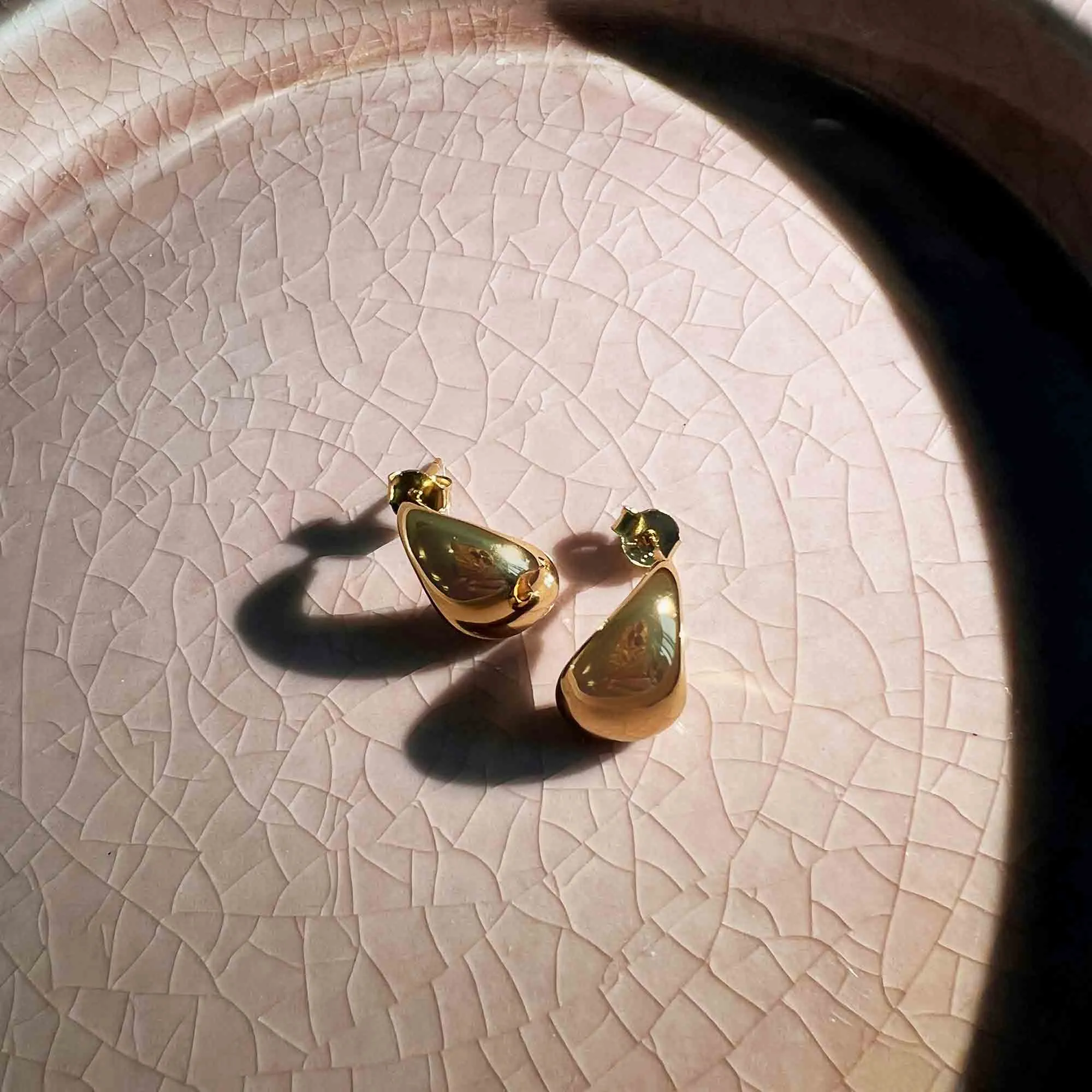 Tear drop statement studs silver sold by Muru product image thumbnail 3