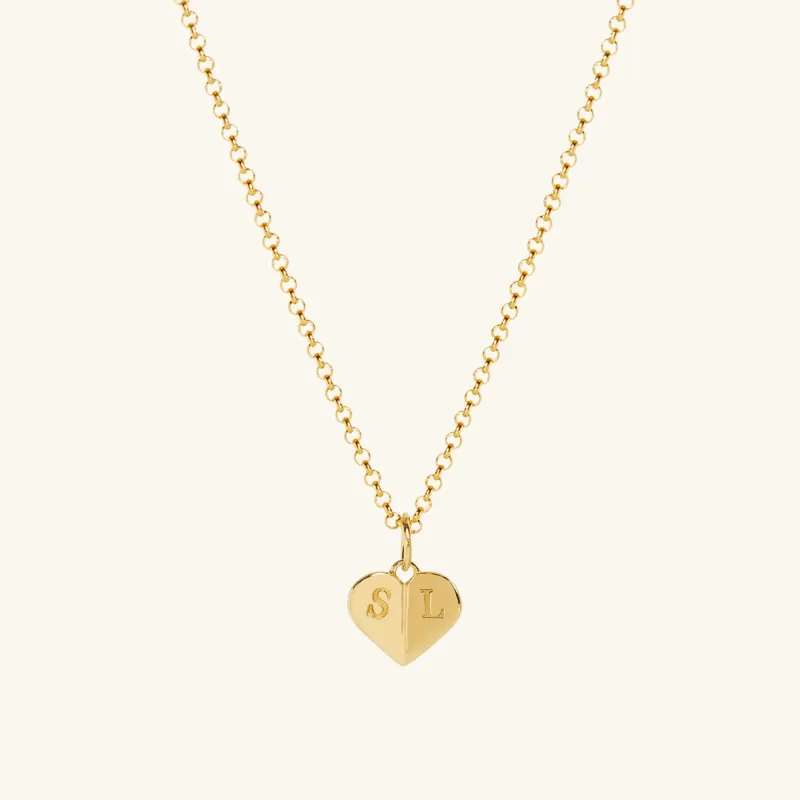 Mini Heart Necklace Gold sold by Muru