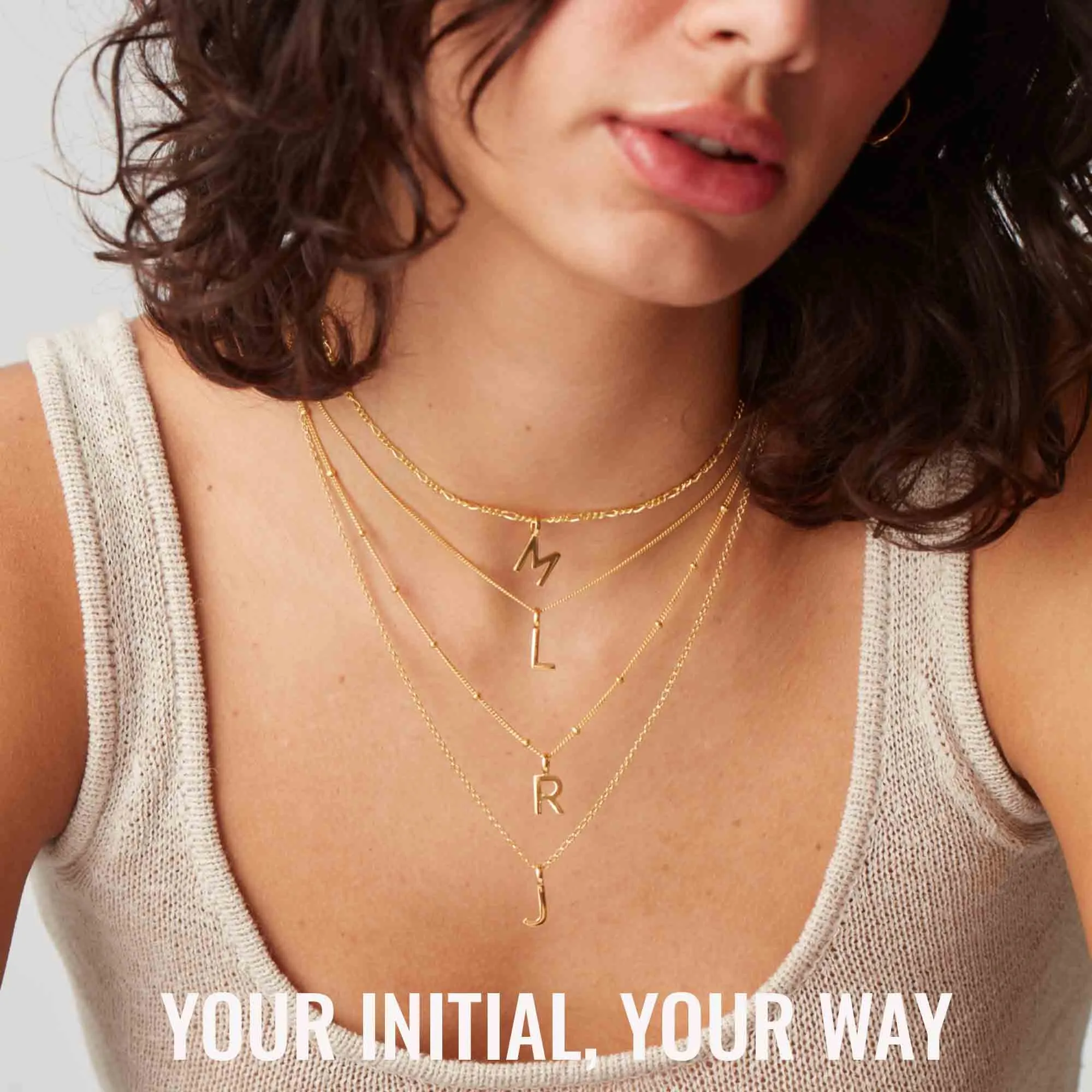 Letter Pendant Gold sold by Muru product image thumbnail 4