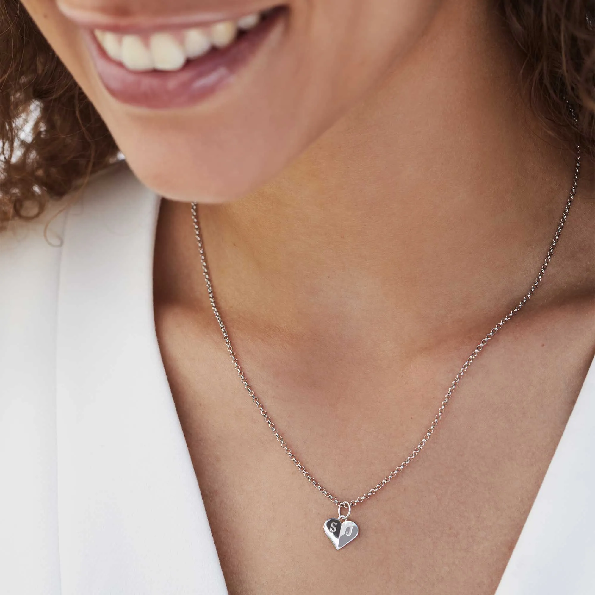 Mini Heart Necklace Silver sold by Muru product image thumbnail 2