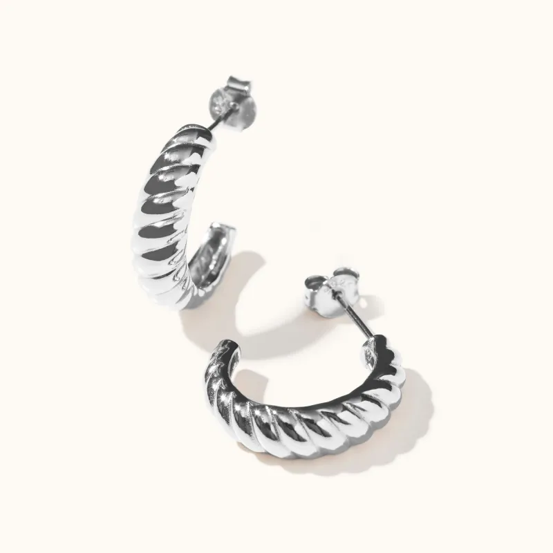 Entwine Hoops Silver made by Muru