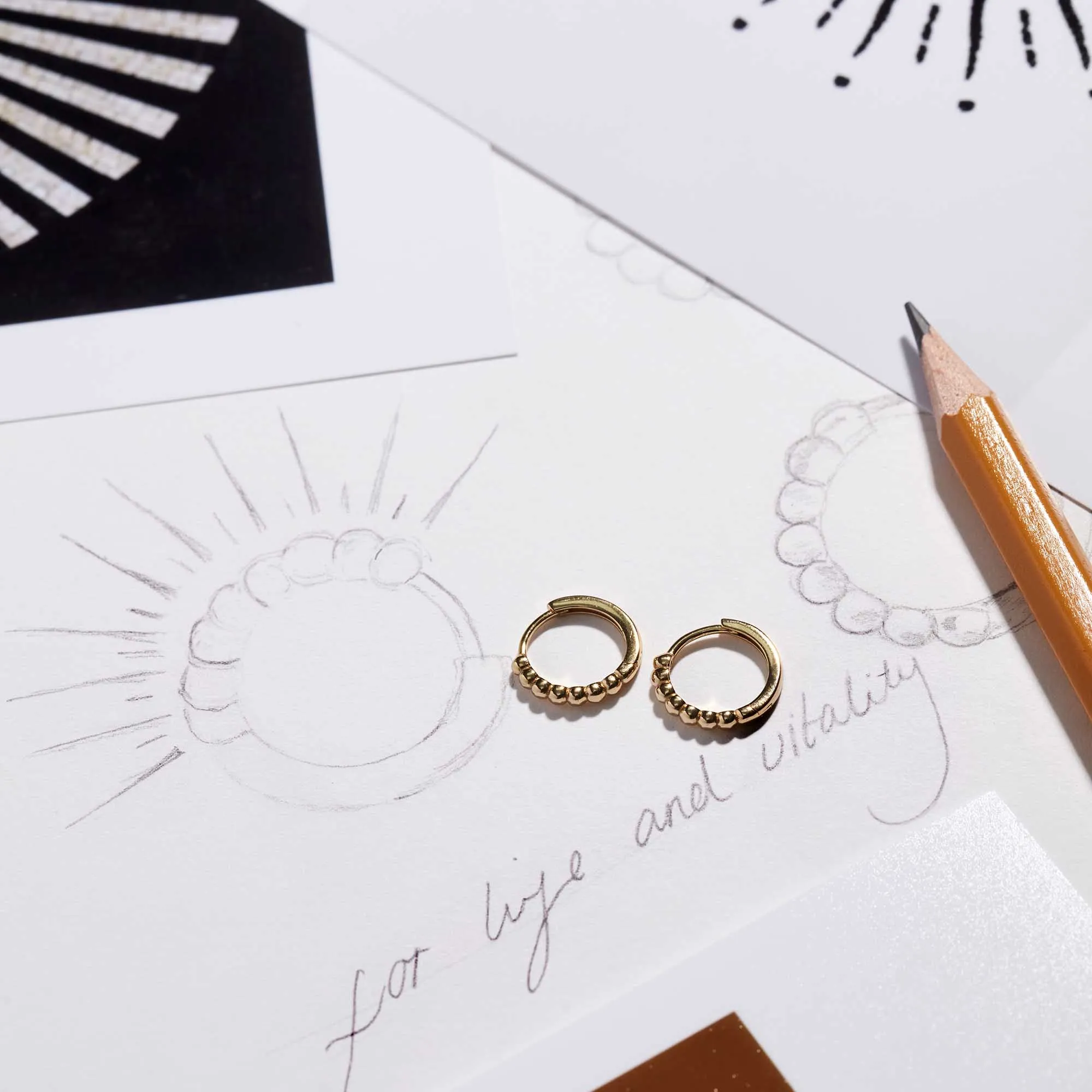 Mini Sun Hoops Gold sold by Muru product image thumbnail 3