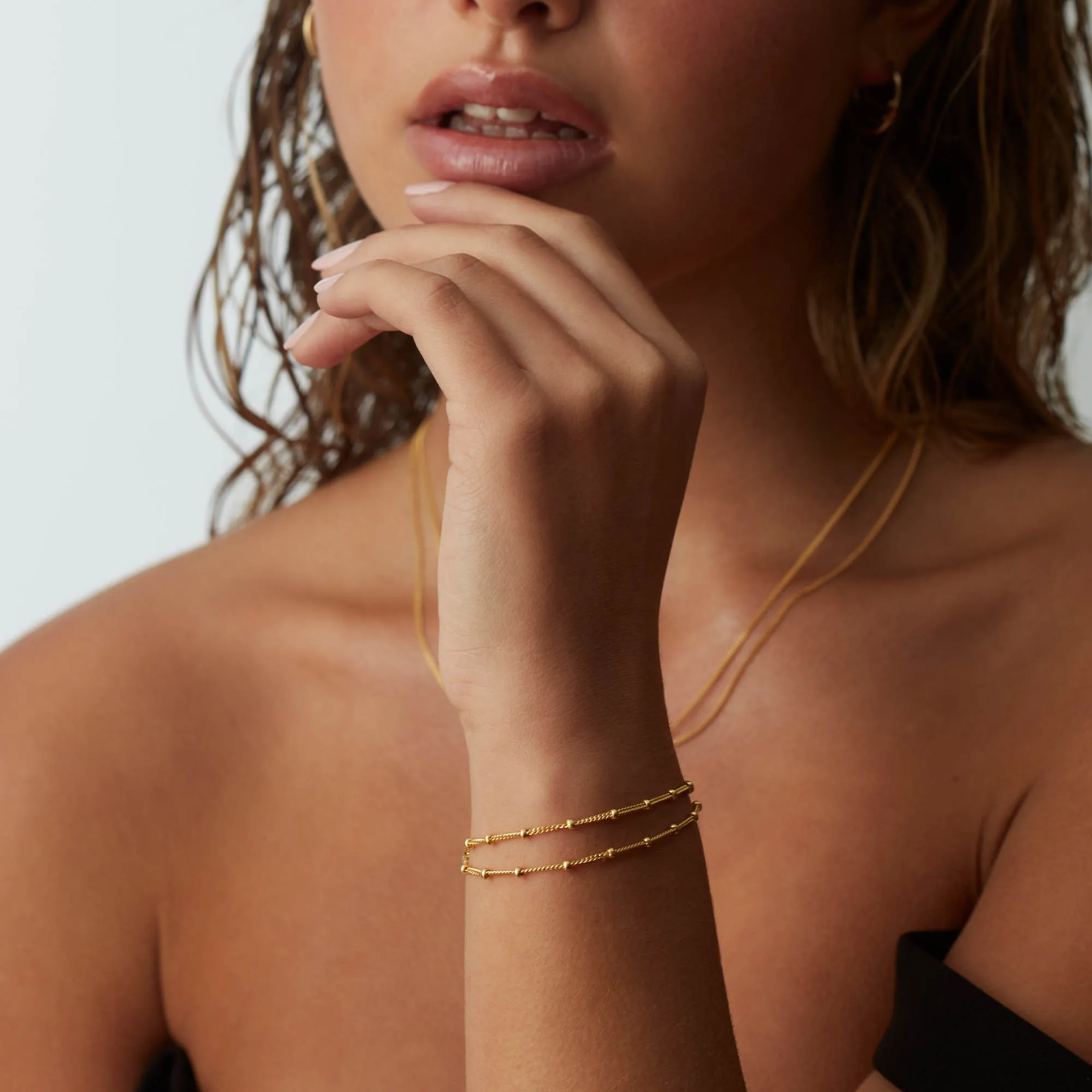 Duo Bead Bracelet Silver sold by Muru product image thumbnail 2