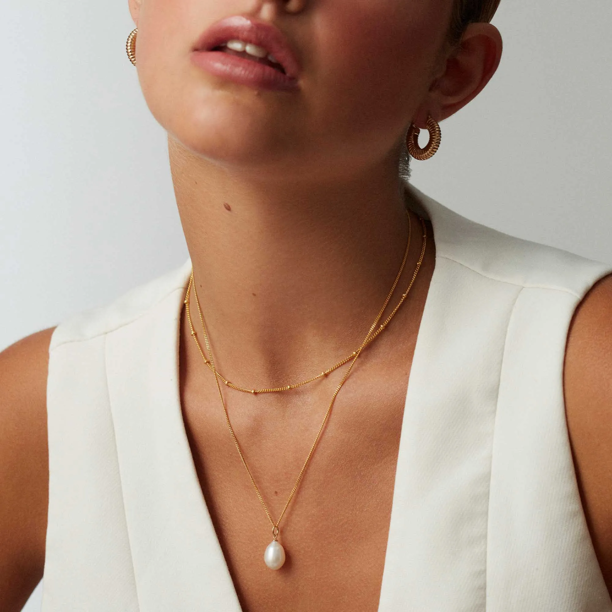 Freshwater Pearl Necklace Gold sold by Muru product image thumbnail 3