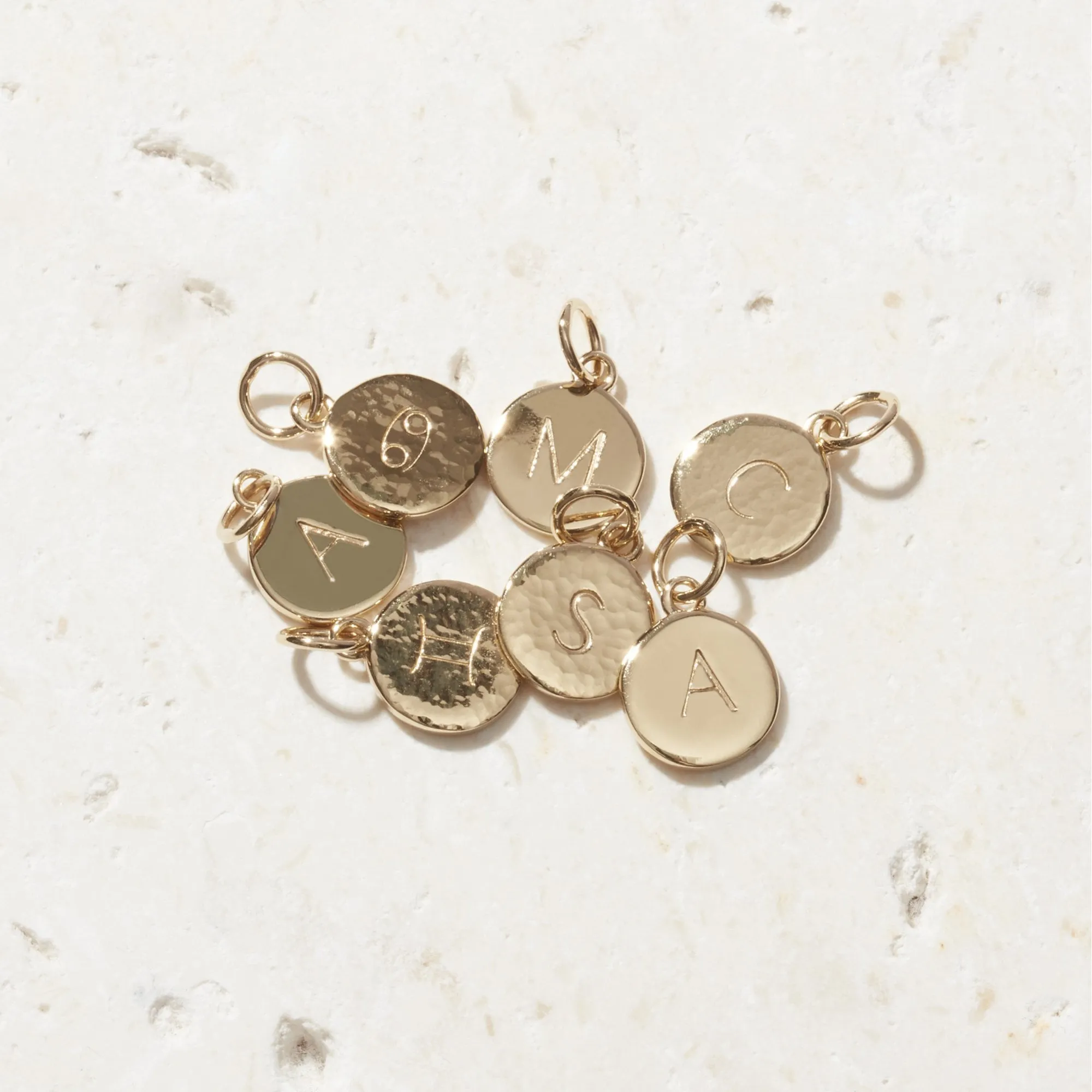 Gold Zodiac Disc Necklace With Curb Chain sold by Muru product image thumbnail 4