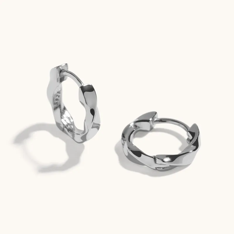 Mini Karma Hoops Silver sold by Muru