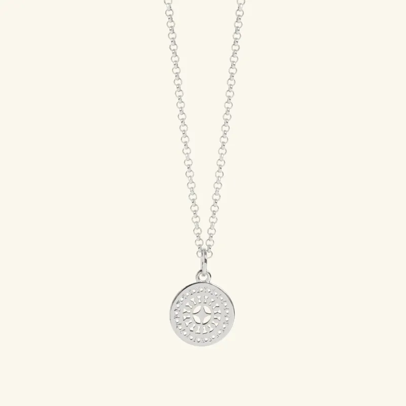 Mini Ancient Sun Necklace Silver sold by Muru