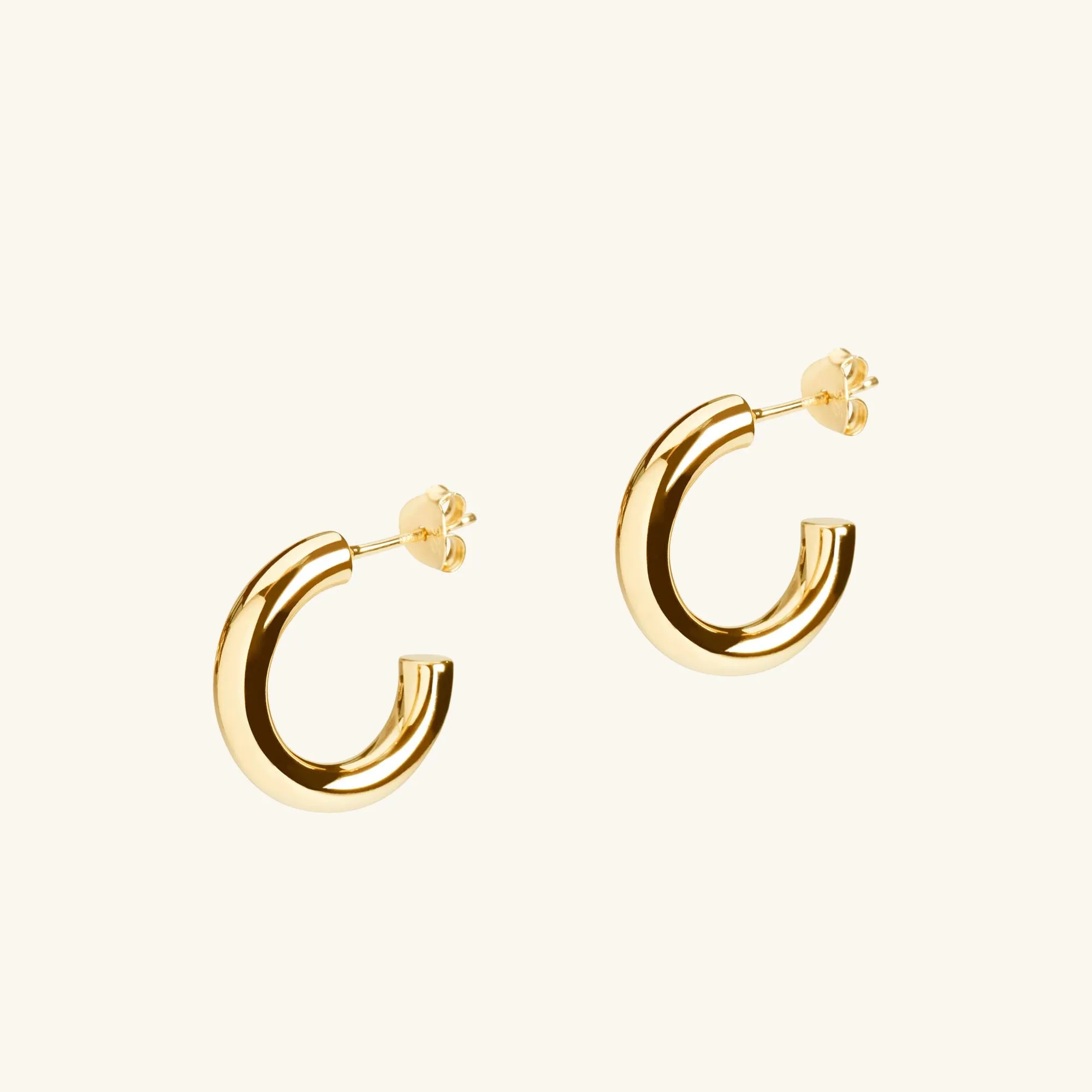 Chunky Hoop Earrings Gold sold by Muru