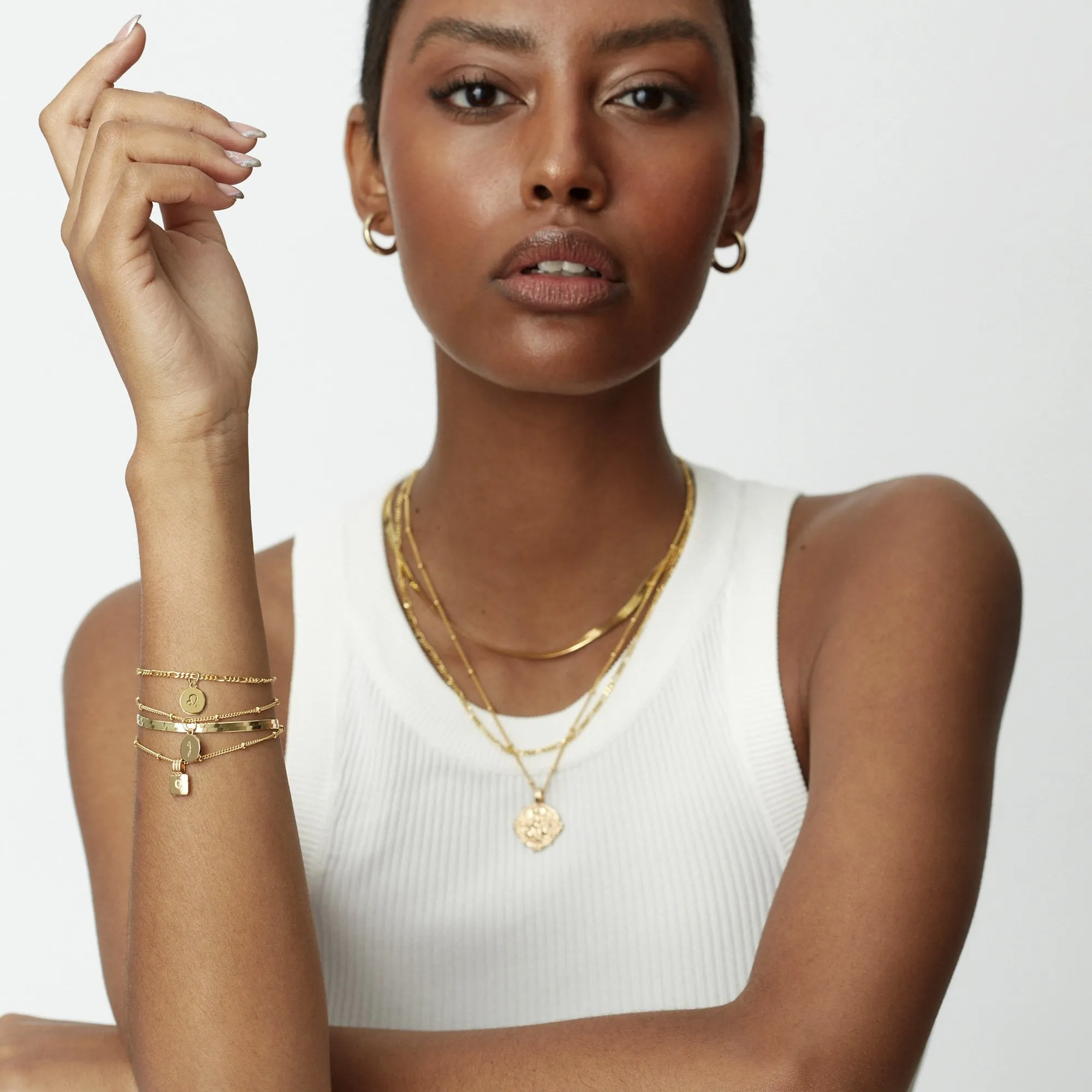 Zodiac Sign Figaro Chain Bracelet Silver sold by Muru product image thumbnail 2