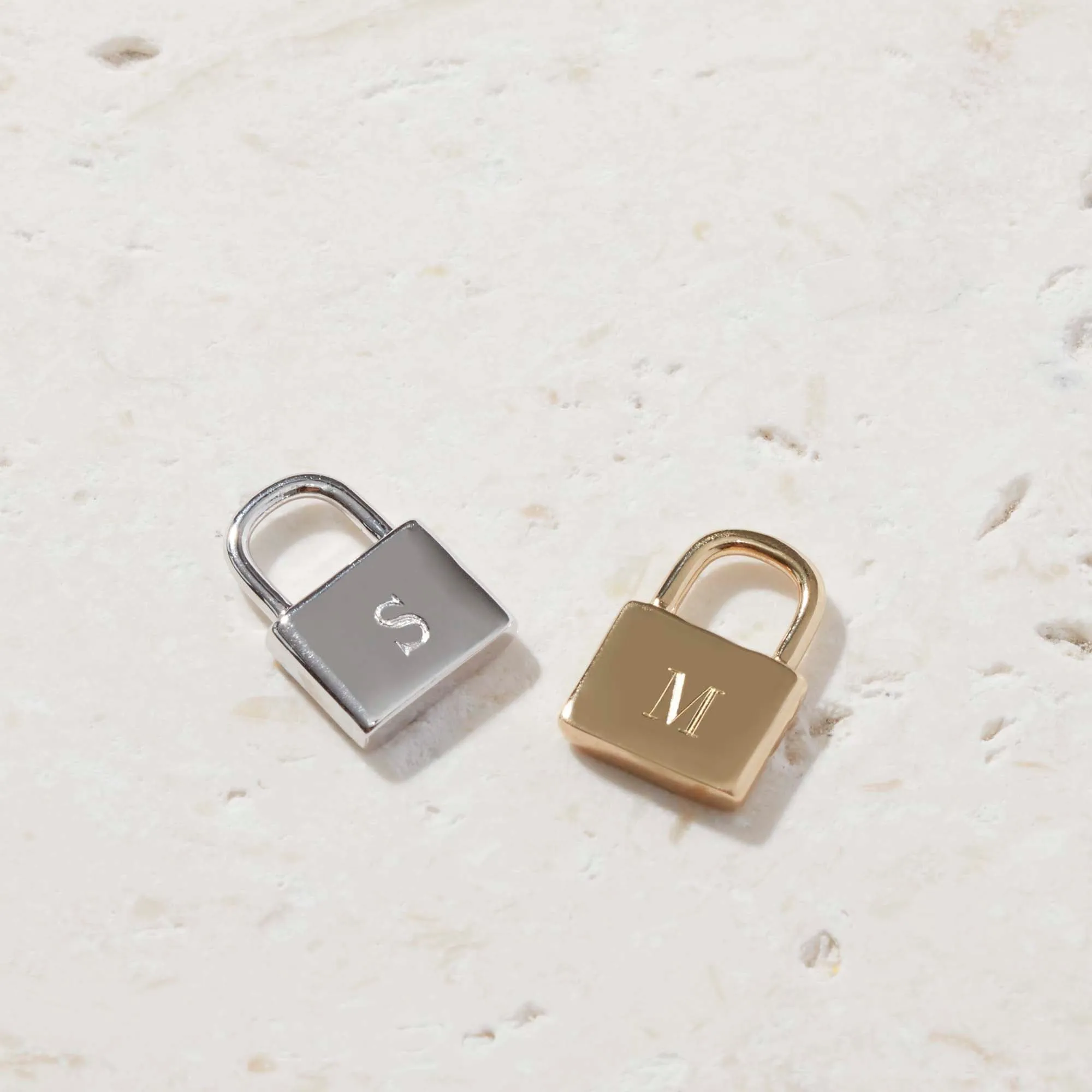 Padlock Necklace Silver With Bead Chain sold by Muru product image thumbnail 3