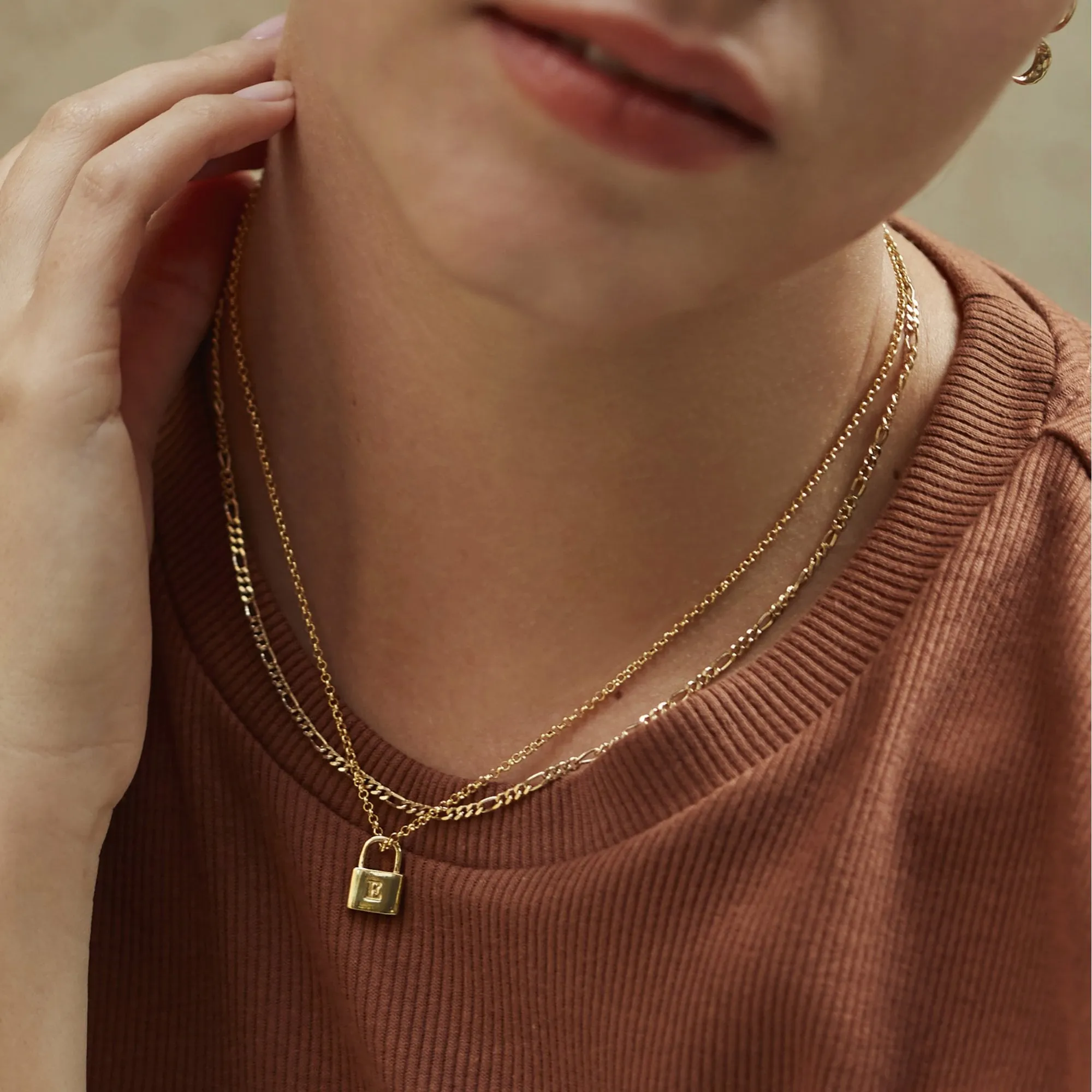 Padlock Necklace Gold sold by Muru product image thumbnail 3