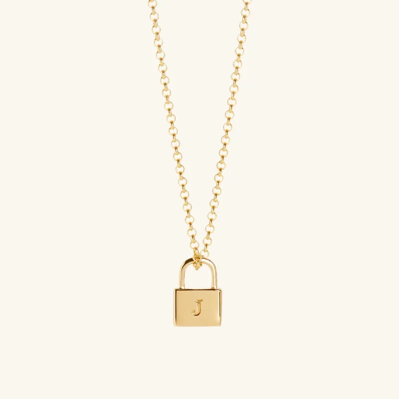 Padlock Necklace Gold sold by Muru