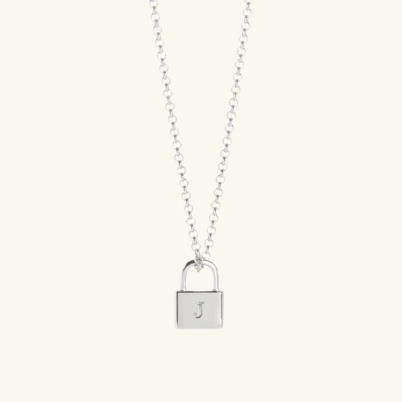 Padlock Necklace Silver sold by Muru