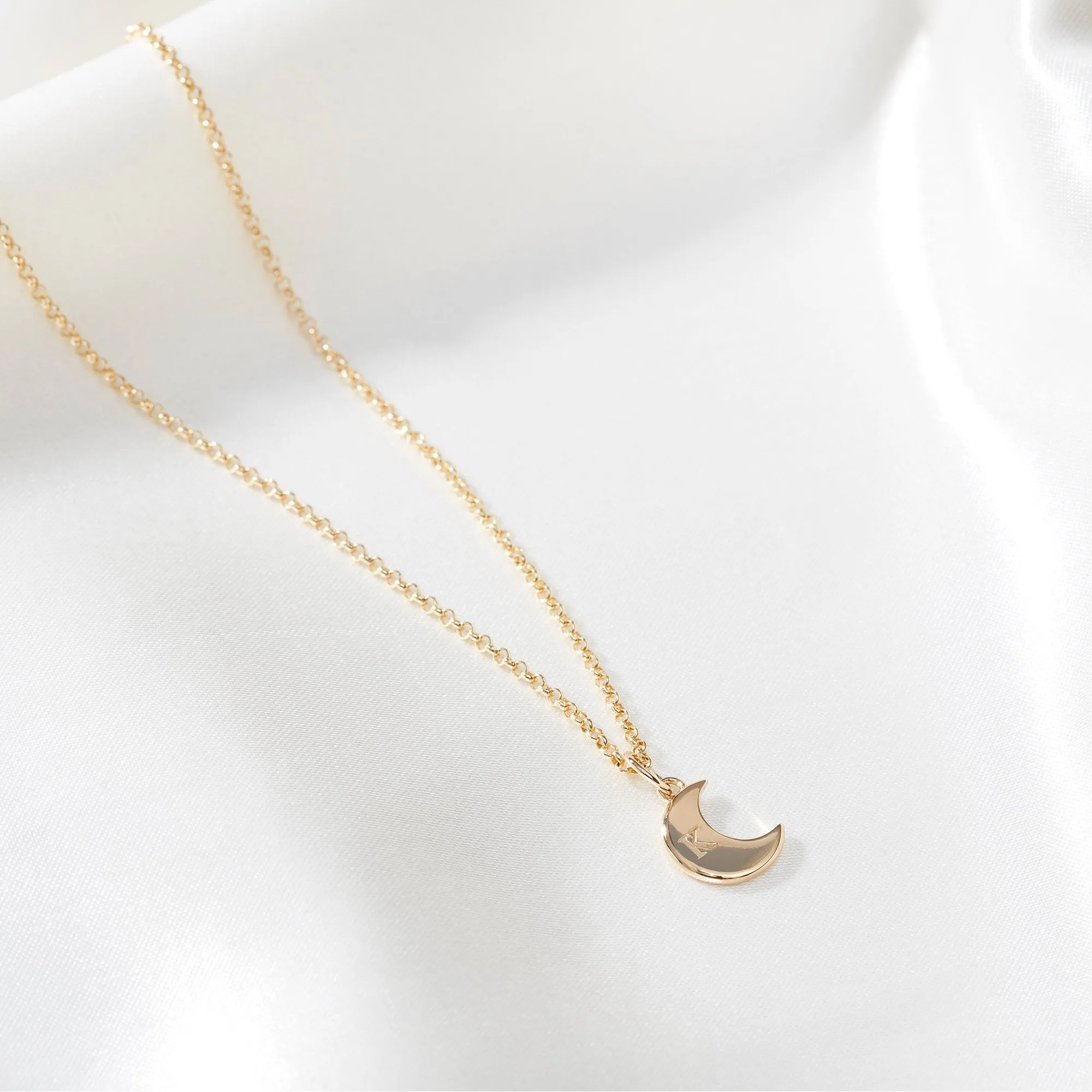 Personalised Moon Necklace Gold sold by Muru product image thumbnail 2