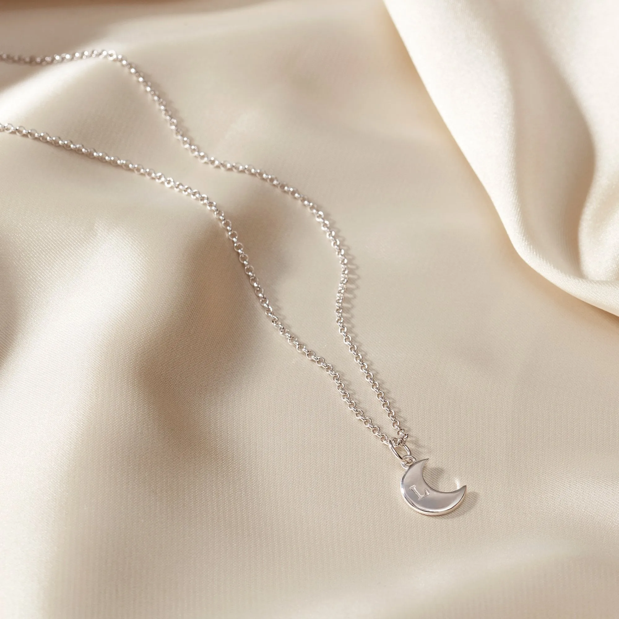 Personalised Moon Necklace Silver sold by Muru product image thumbnail 2