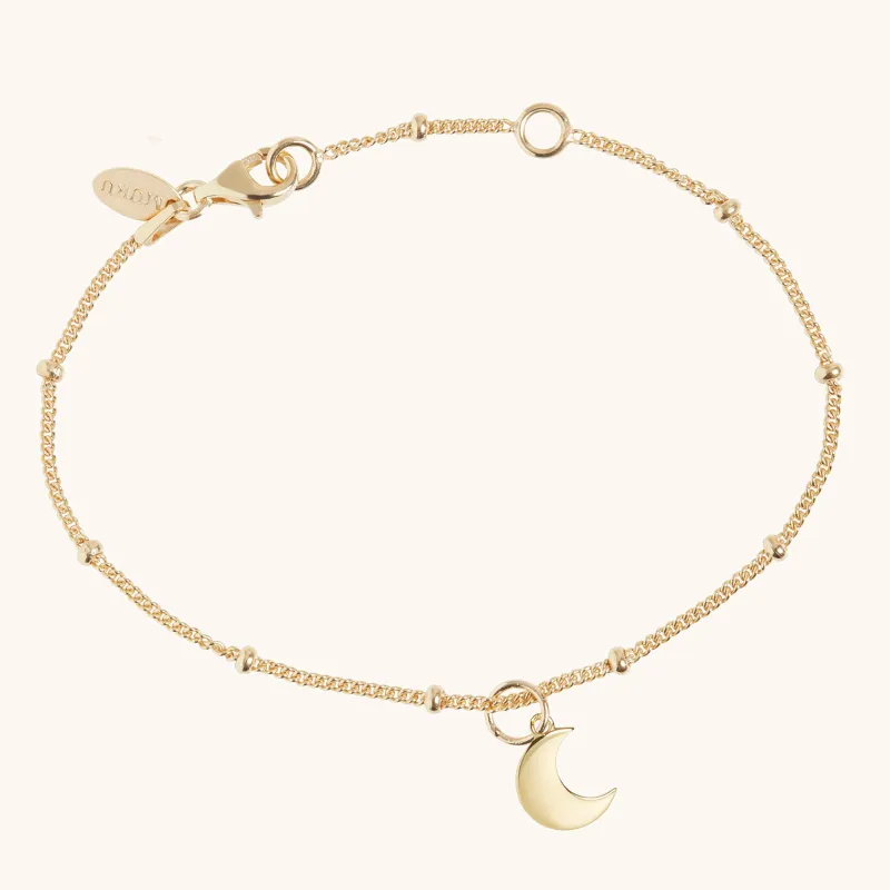 Personalised Moon Bracelet Gold sold by Muru