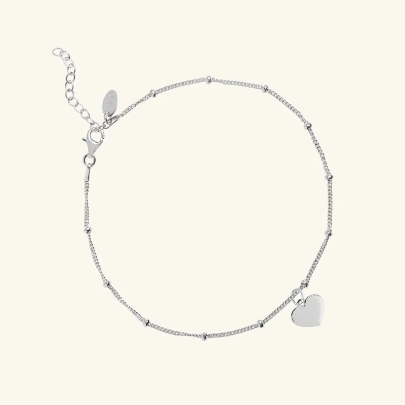 Heart Anklet Silver sold by Muru