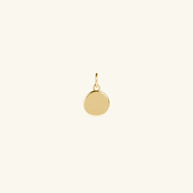 Initial Disc Pendant Gold sold by Muru