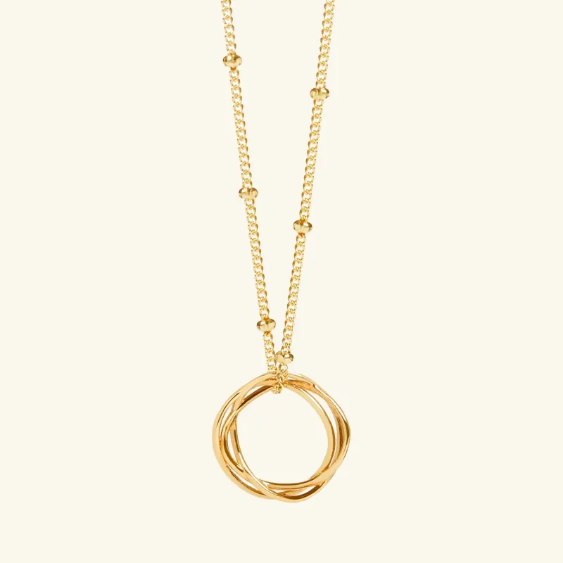 Gold Karma Necklace with Bead Chain sold by Muru