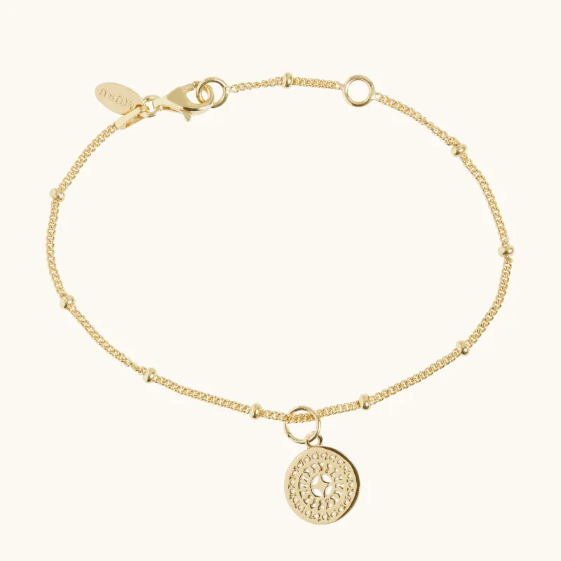 Ancient Sun Bead Bracelet Gold sold by Muru