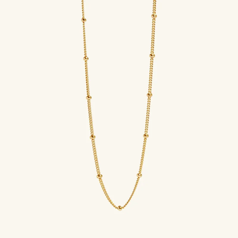Bead Chain Necklace Gold sold by Muru
