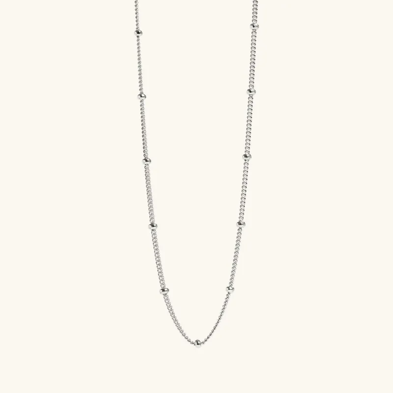 Bead Chain Necklace Sterling Silver sold by Muru