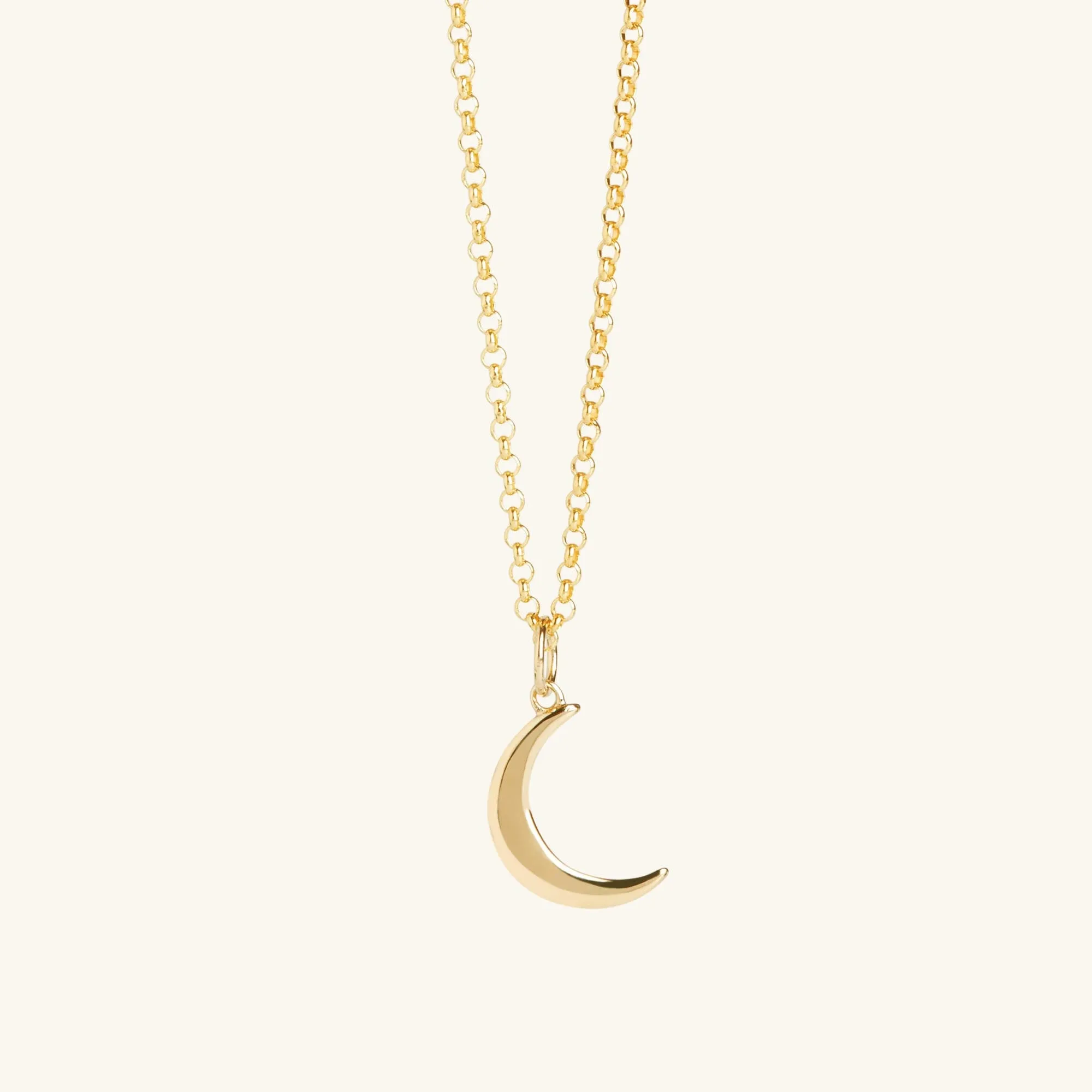 Mini Crescent Moon Necklace Gold sold by Muru