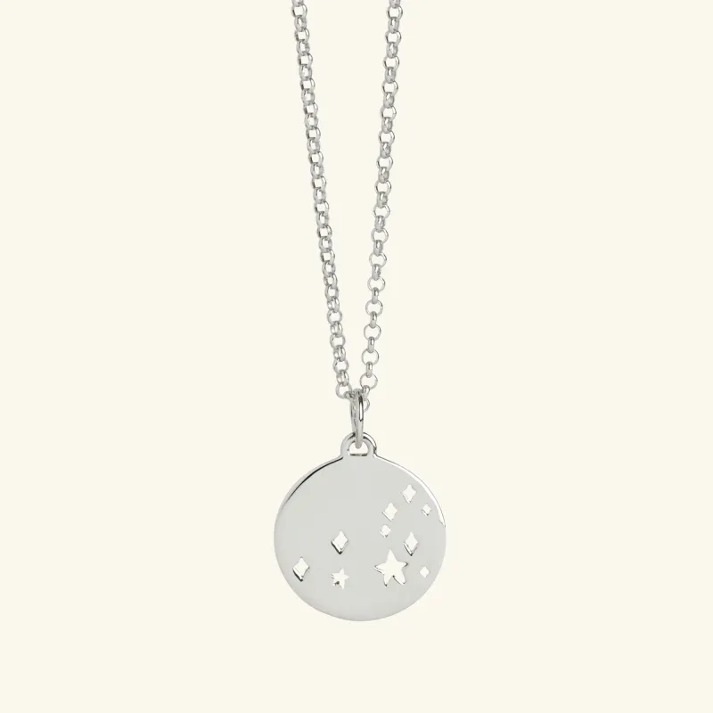 Leo Star Sign Necklace Silver sold by Muru