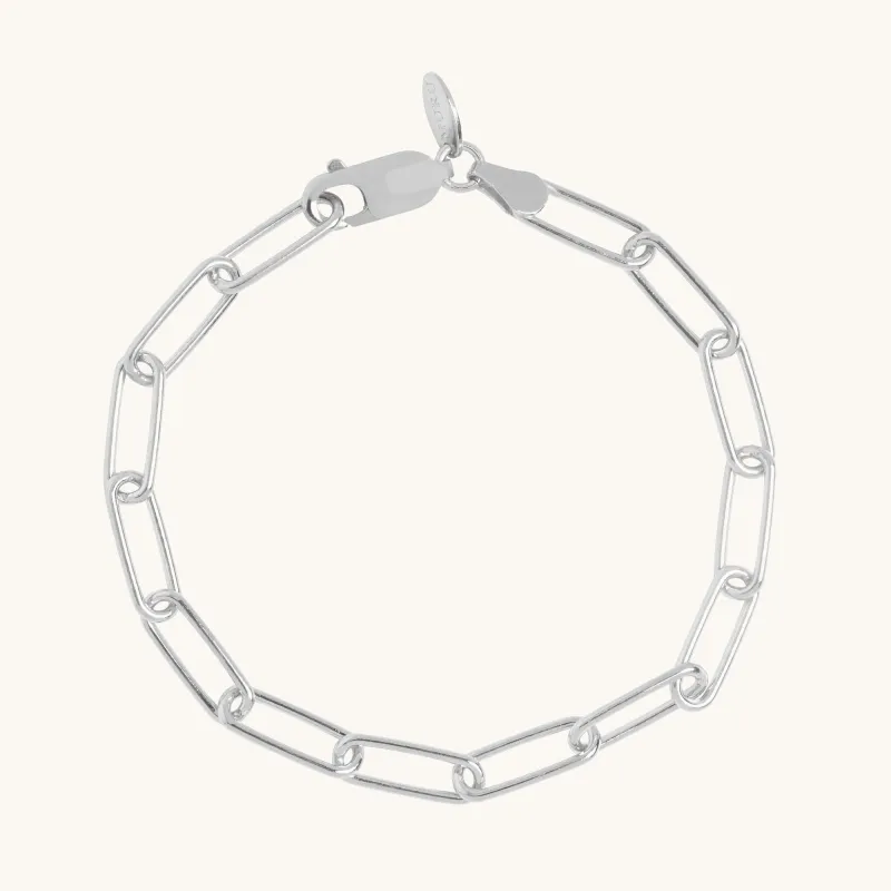 Paperclip Bracelet Silver sold by Muru