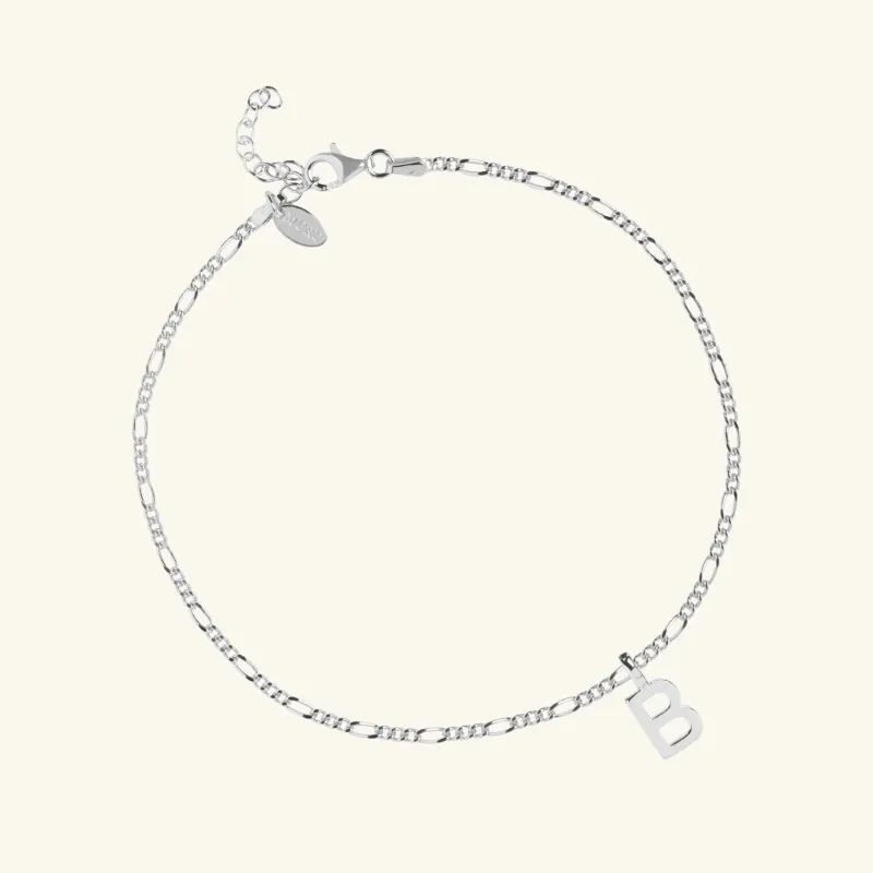 Letter Figaro Anklet Silver sold by Muru