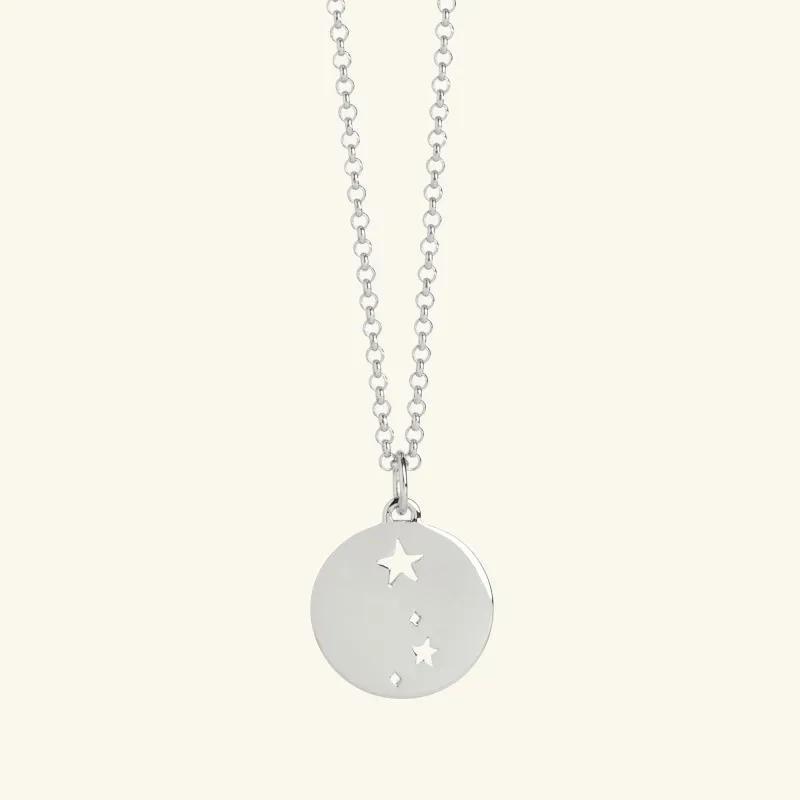 Aries Star Sign Necklace Silver sold by Muru