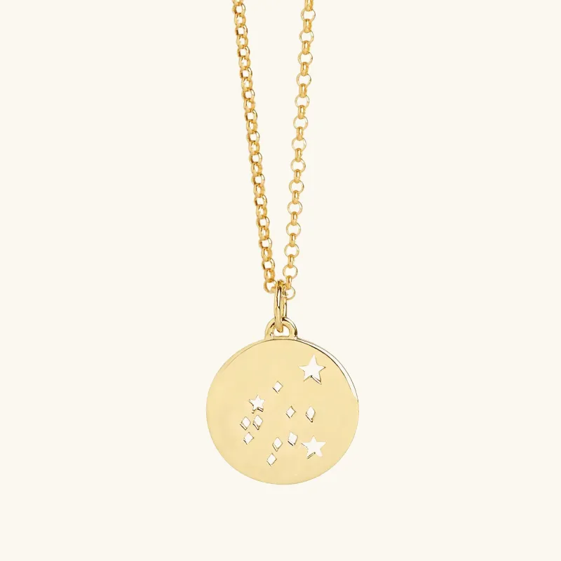 Aquarius Star Sign Necklace Gold sold by Muru
