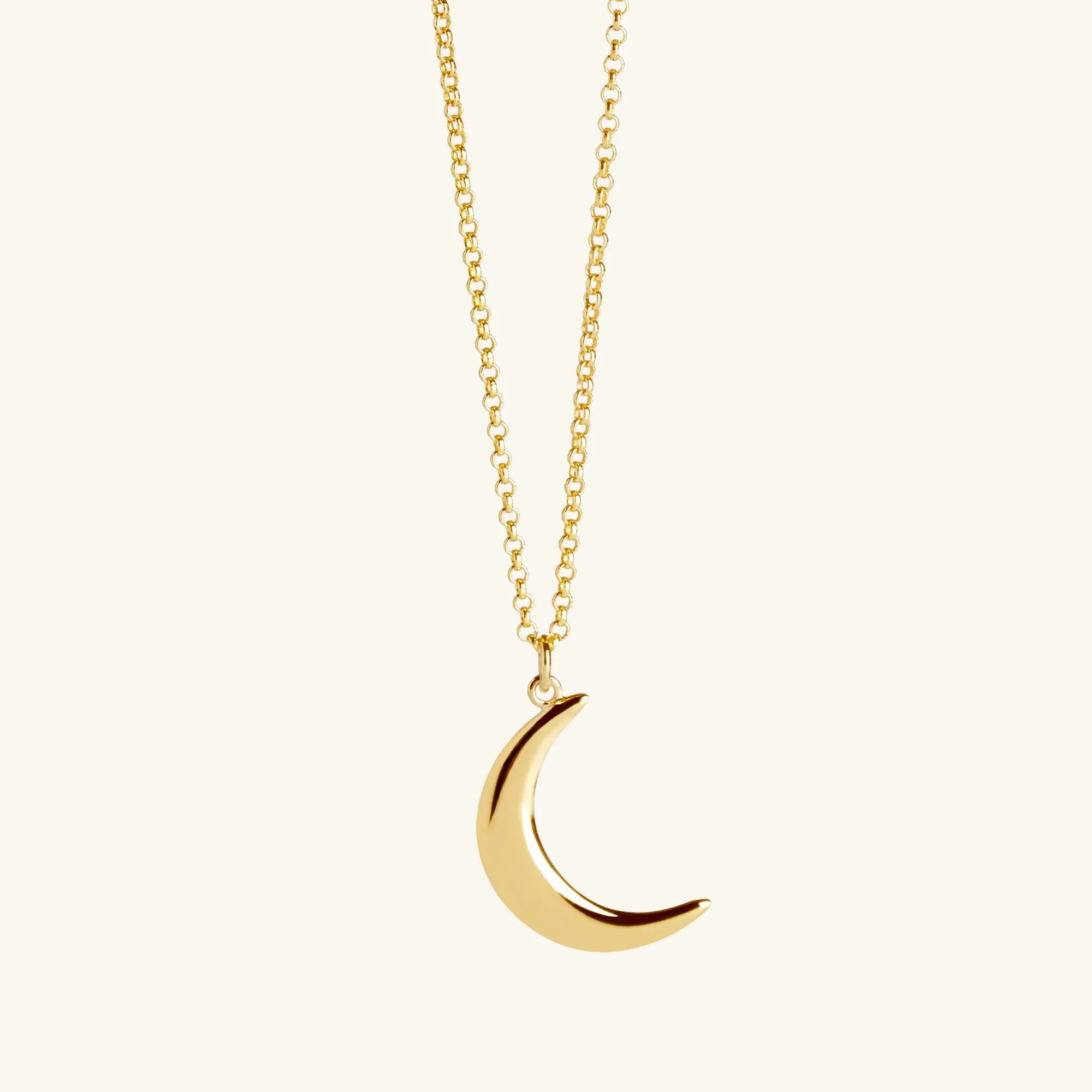 Crescent Moon Necklace Gold sold by Muru