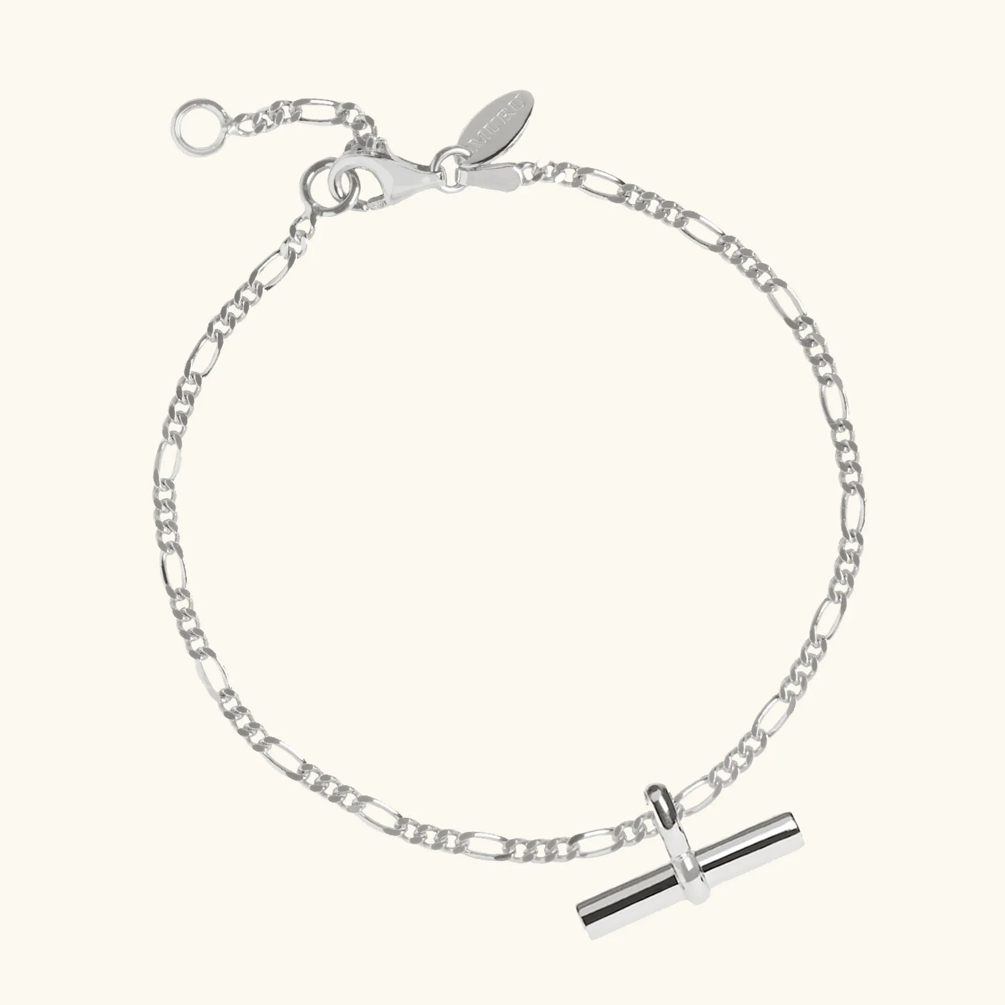 T-Bar Figaro Chain Bracelet Silver sold by Muru