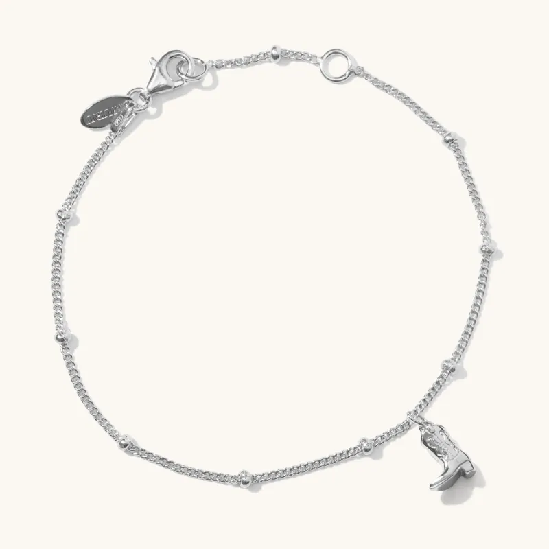 Cowboy Boot Bracelet Silver sold by Muru