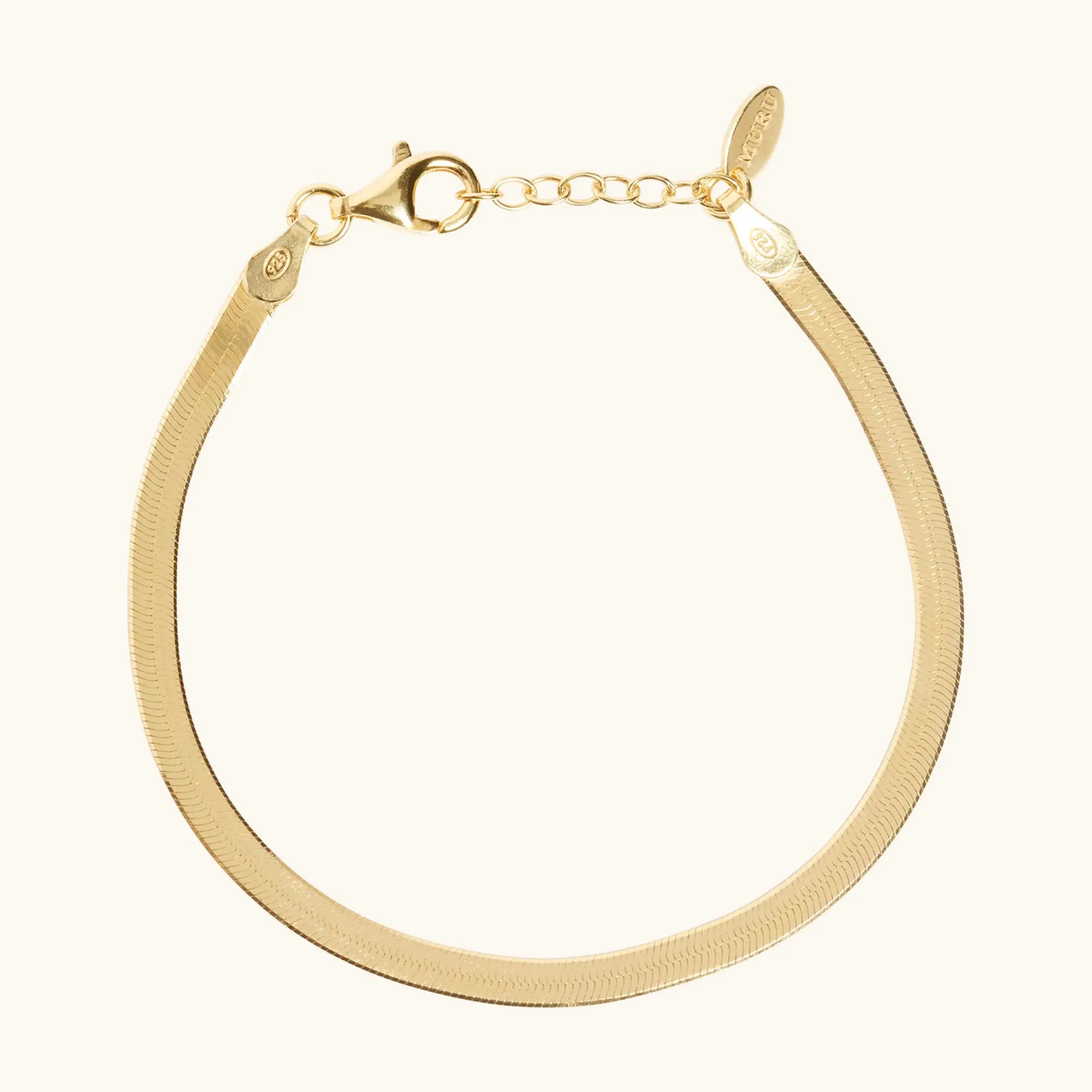 Flat Snake Chain Bracelet Gold sold by Muru