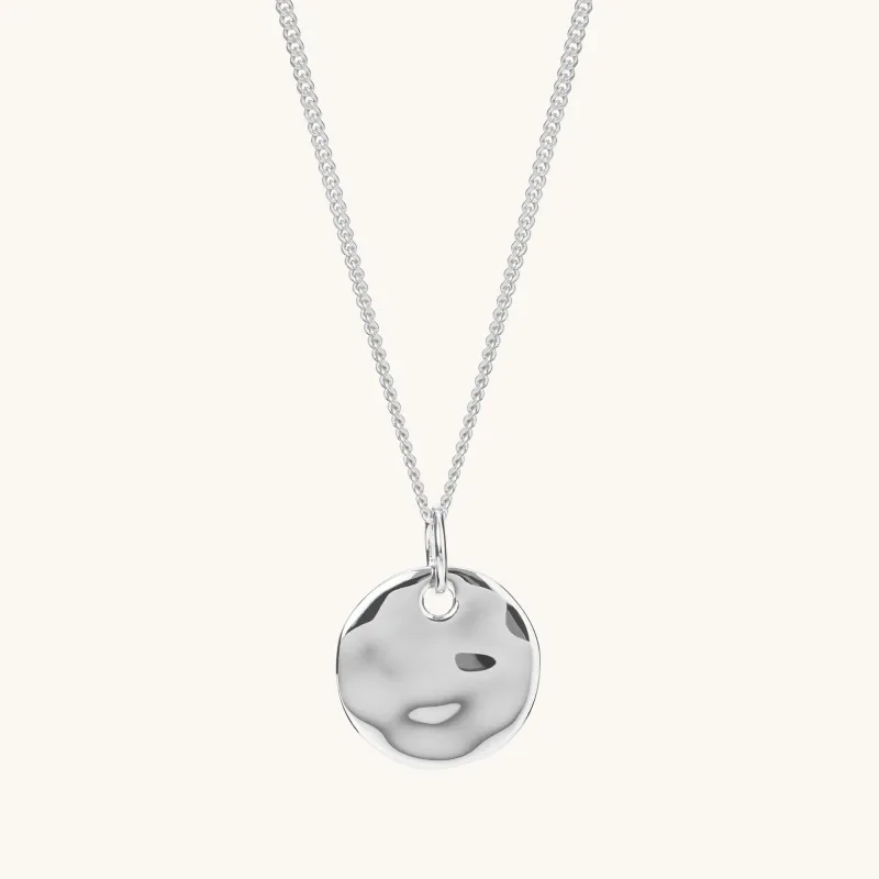 Ripple Disc Necklace Silver made by Muru