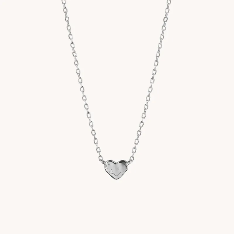 Tiny Heart Necklace Silver made by Muru