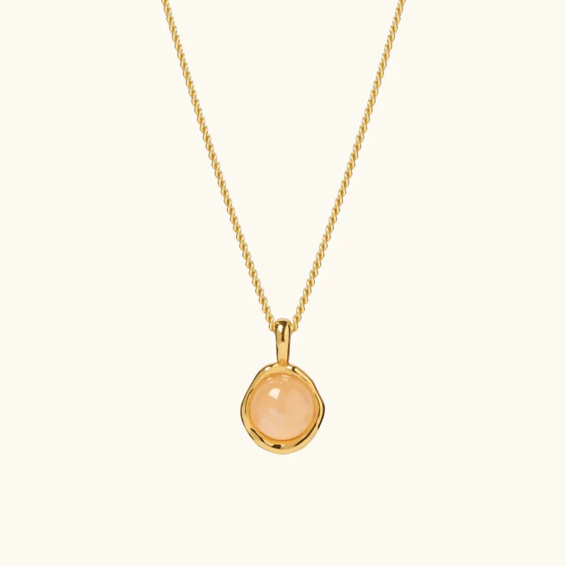 Tiny Rose Quartz Necklace For Calm made by Muru